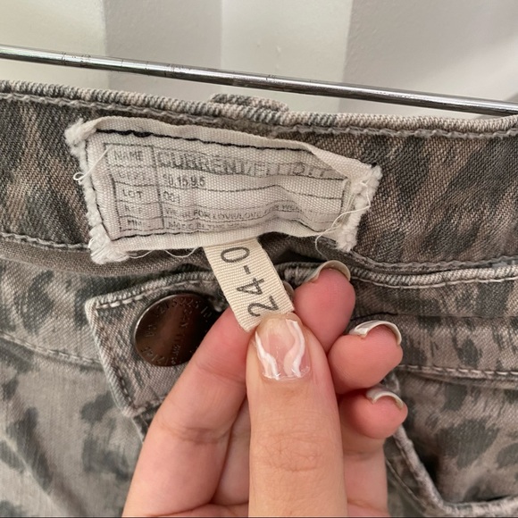 CURRENT/ELLIOT Gray Leopard Stiletto Mid Rise Skinny Jeans - Picture 11 of 12